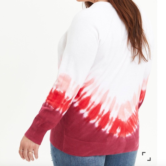 Torrid Slub Pullover Raglan Sweater in Tie Dye - Picture 2 of 11